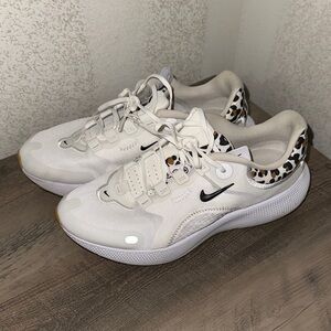 Nike White and Cream Sneakers with Chunky Sole
